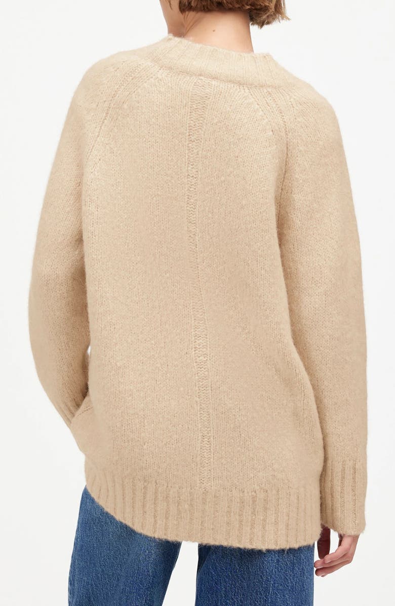 Madewell Chunky Alpaca Blend V-Neck Cardigan, Alternate, color, 