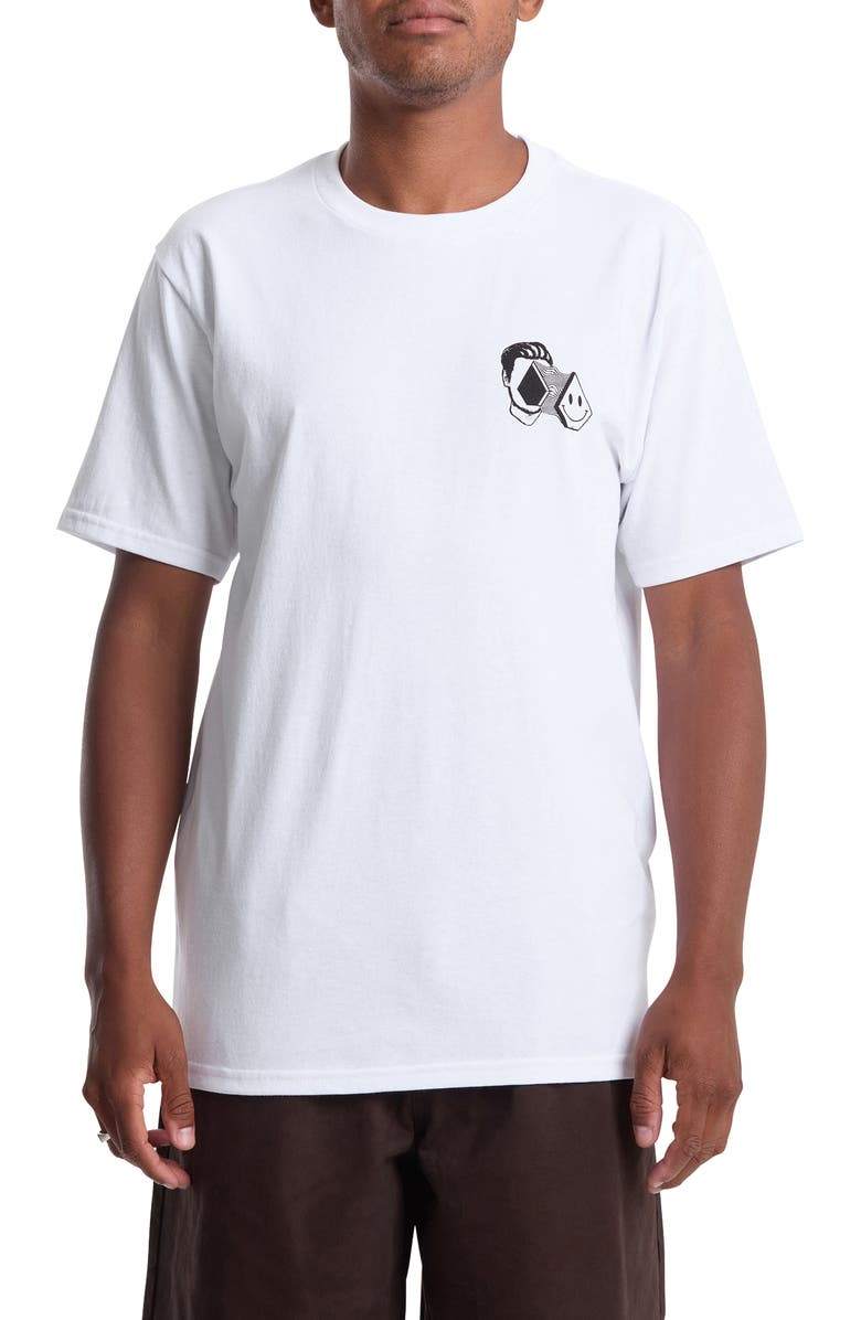 Volcom Aura Cotton Graphic T-Shirt, Main, color, White