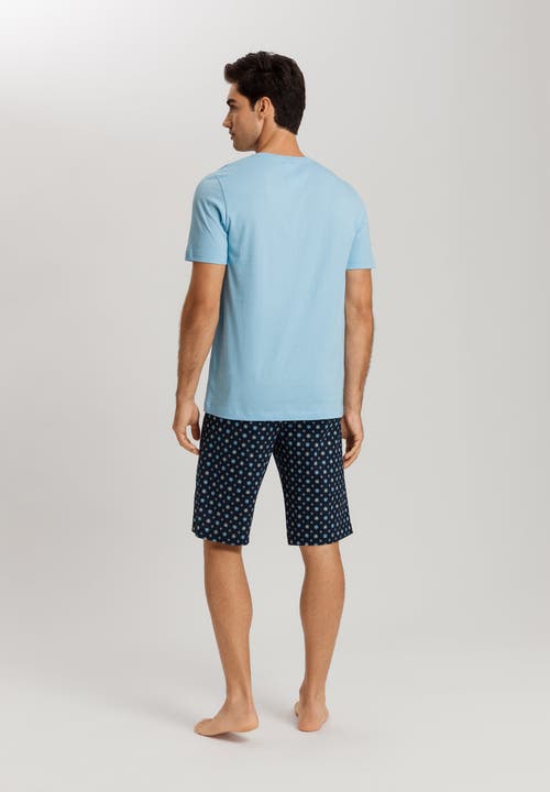 Hanro Cotton Night & Day Pyjama Set In Blue