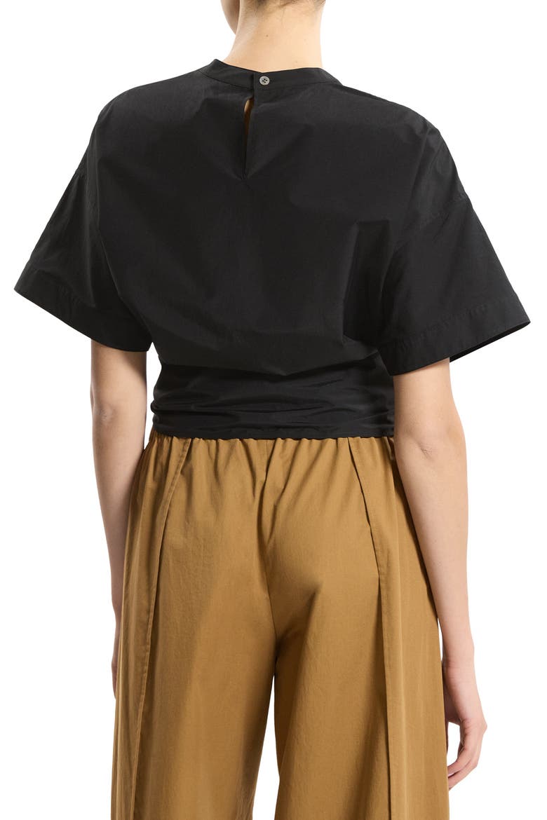 Front Tie Boxy Top, Alternate, color, BLACK