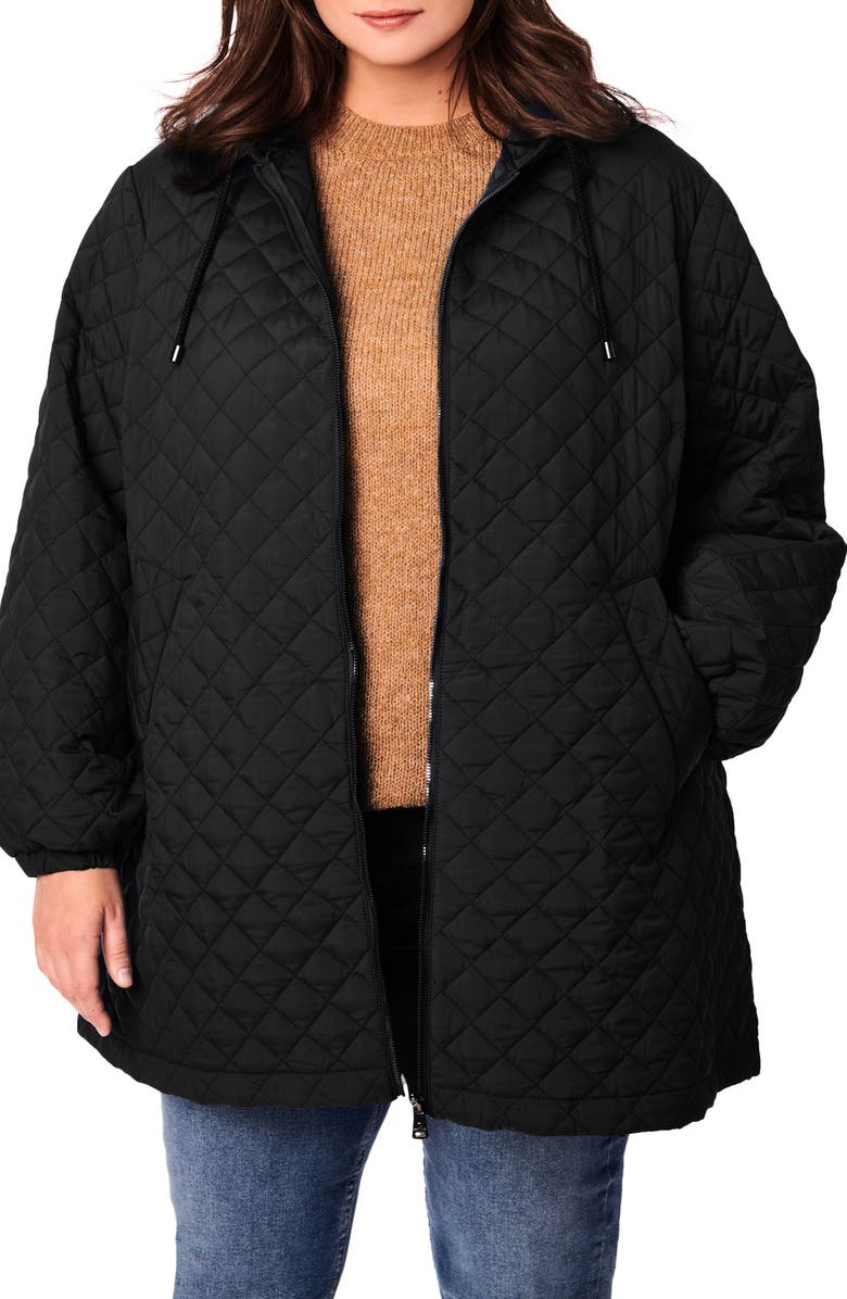 Bernardo Zip Front Water Resistant Liner Jacket, Alternate, color, 