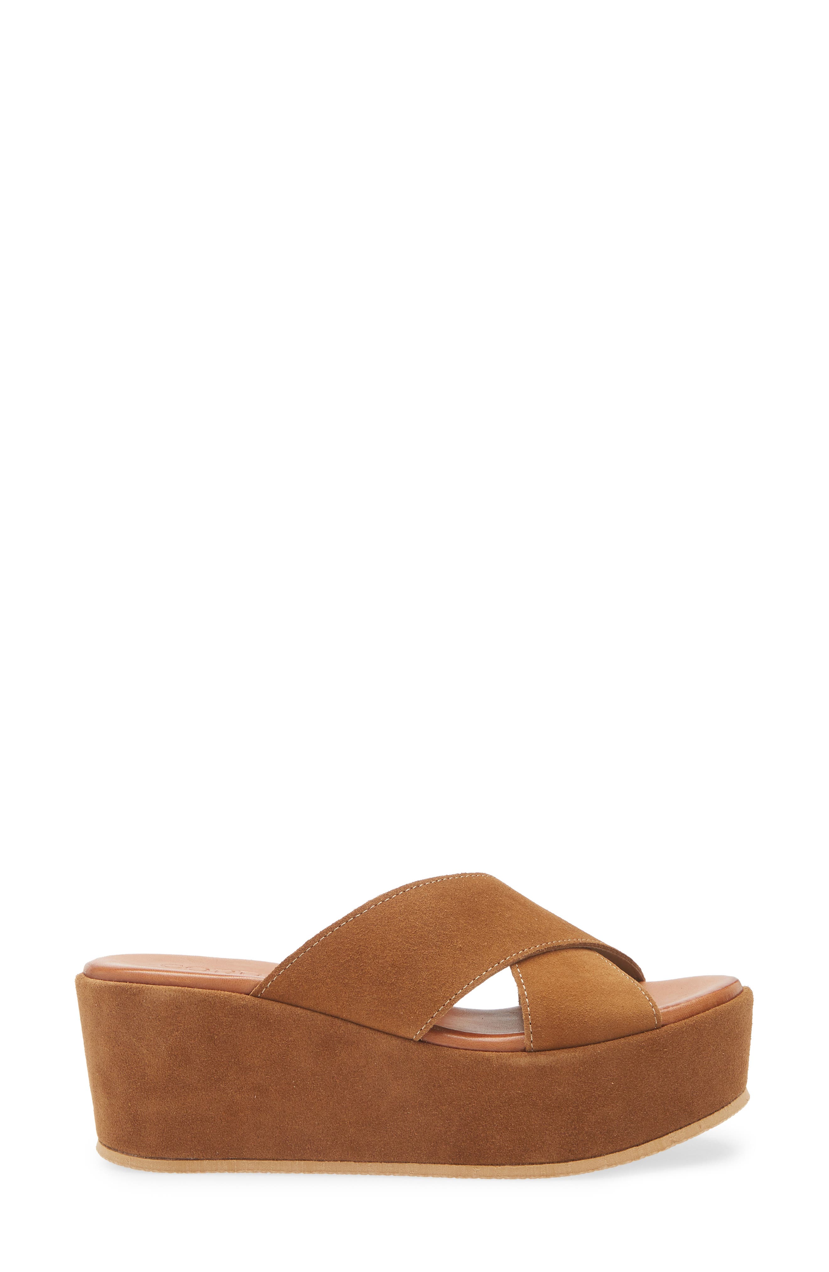 Cordani Bella Platform Wedge Slide Sandal, Alternate, color, Cuero