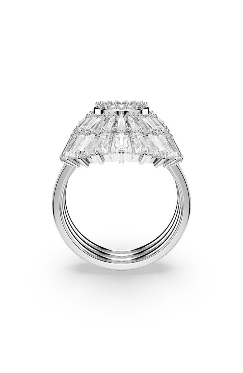 Swarovski Set of 3 Idyllia Cubic Zirconia Cocktail Rings, Alternate, color, 