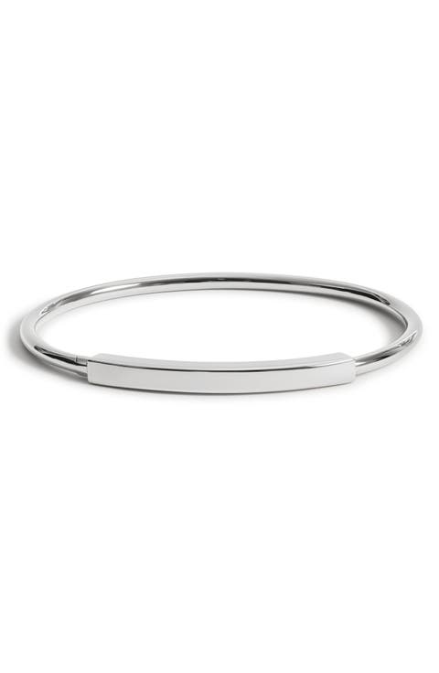 Linear Sterling Silver Bangle