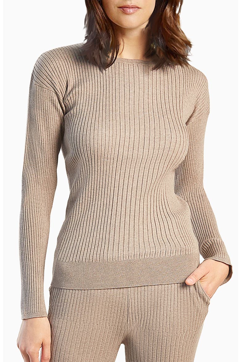 Elevated Rib Crew, Main, color, Sable