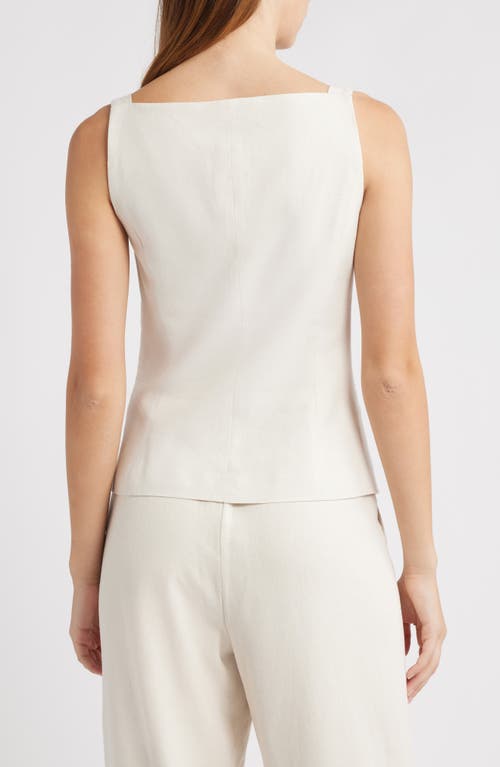 Wayf Naomi Linen Blend Vest In White