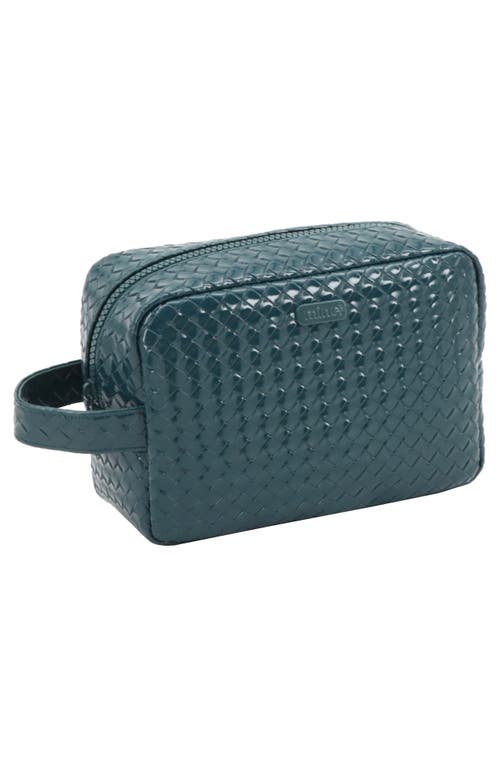 Mytagalongs Ellie Quilted Cosmetic Bag In Green