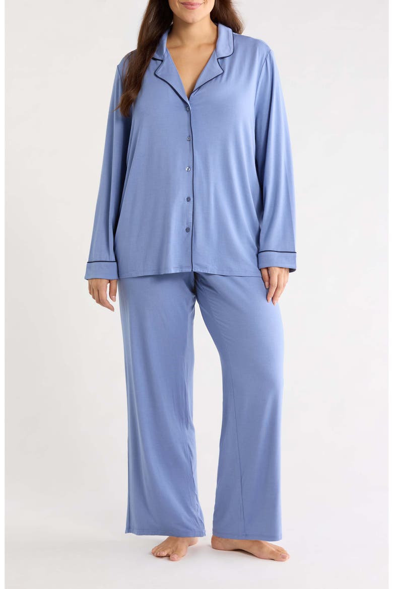 Moonlight Eco Knit Pajamas, Main, color, BLUE BEYOND
