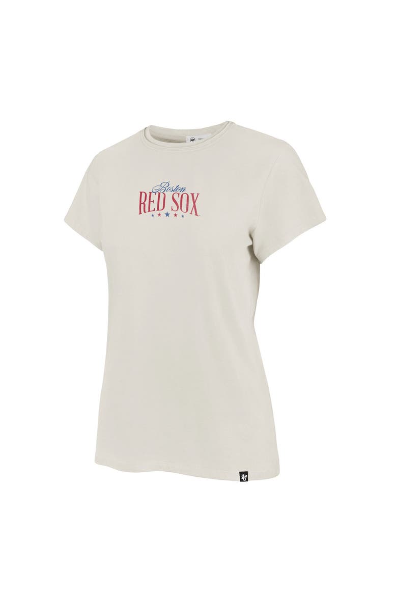 Women's '47 Cream Boston Red Sox Bow Burst Frankie T-Shirt, Alternate, color, Cream