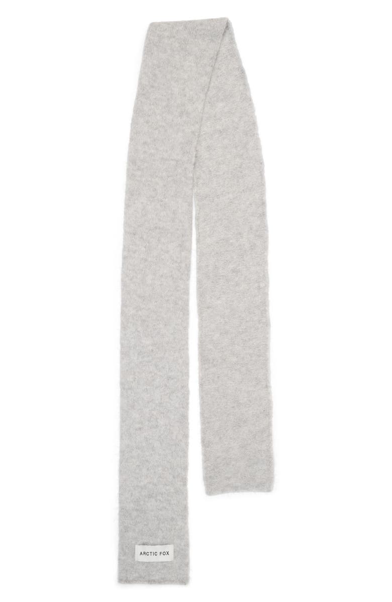 Arctic Fox & Co The Alpaca Blend Skinny Scarf, Alternate, color, Blizzard Grey