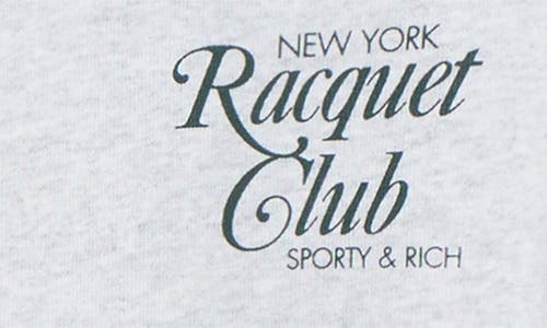 Sporty And Rich Sporty & Rich New York Racquet Club Full Zip Fleece Hoodie In Gray