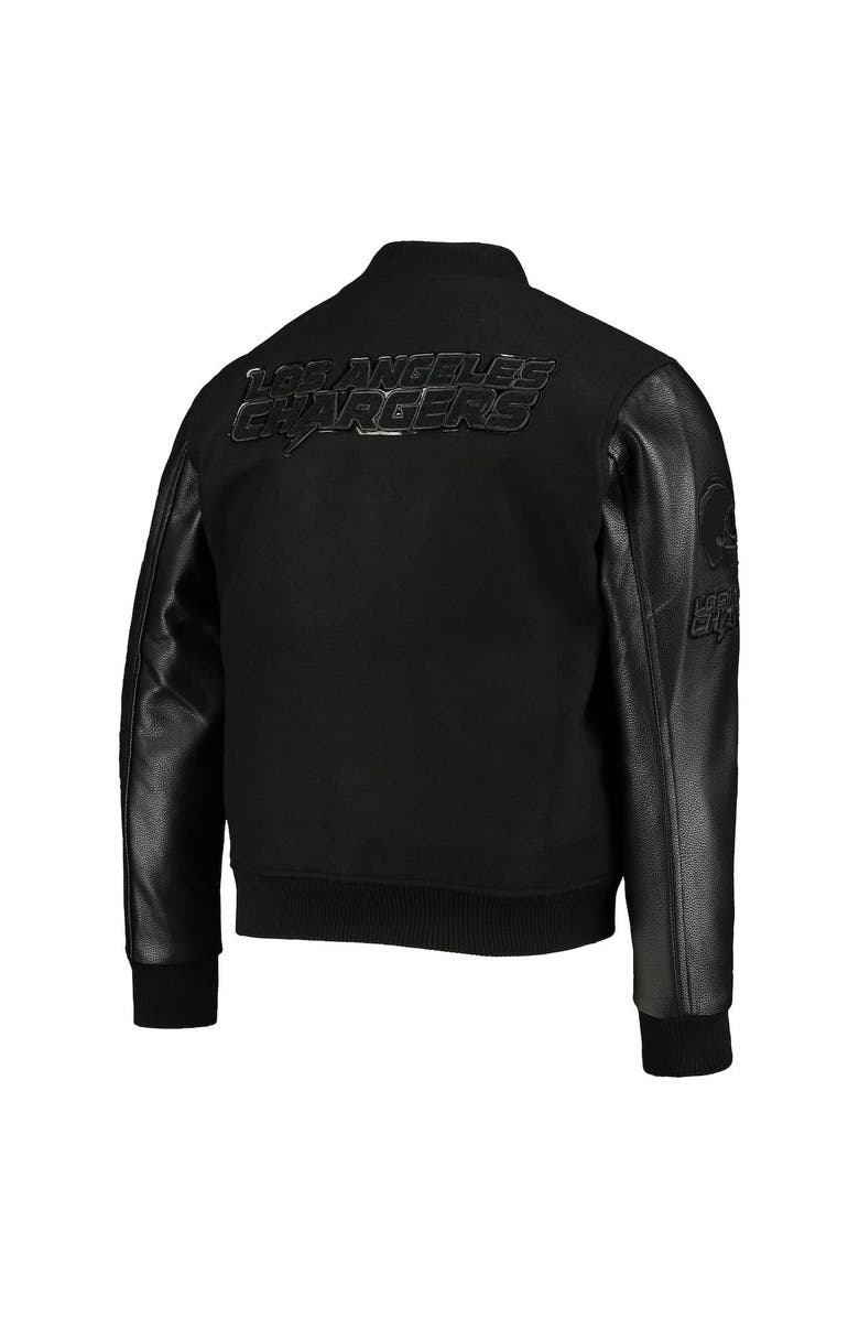 PRO STANDARD Men's Pro Standard Black Los Angeles Chargers Full-Zip Varsity Jacket, Alternate, color,