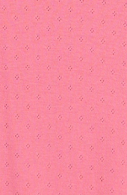 Mini Boden Kids' Short Sleeve Ruffle Pointelle Top