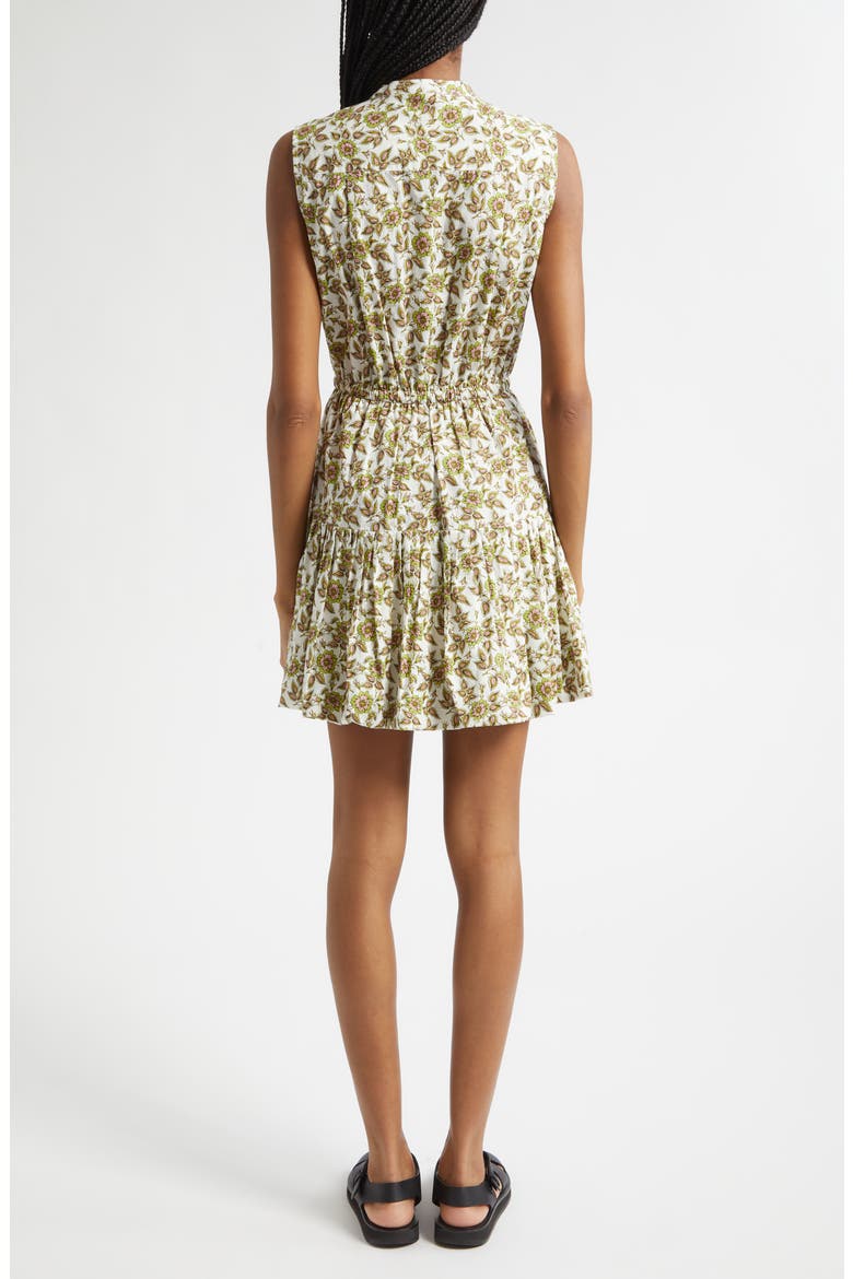 Briar Print Sleeveless Minidress, Alternate, color, GREEN/ PINK FLORAL