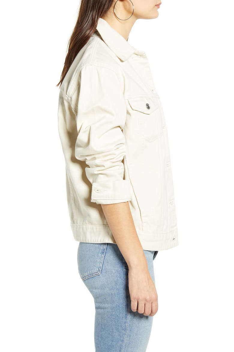 Katrina Organic Cotton Denim Jacket, Alternate, color, BIRCH