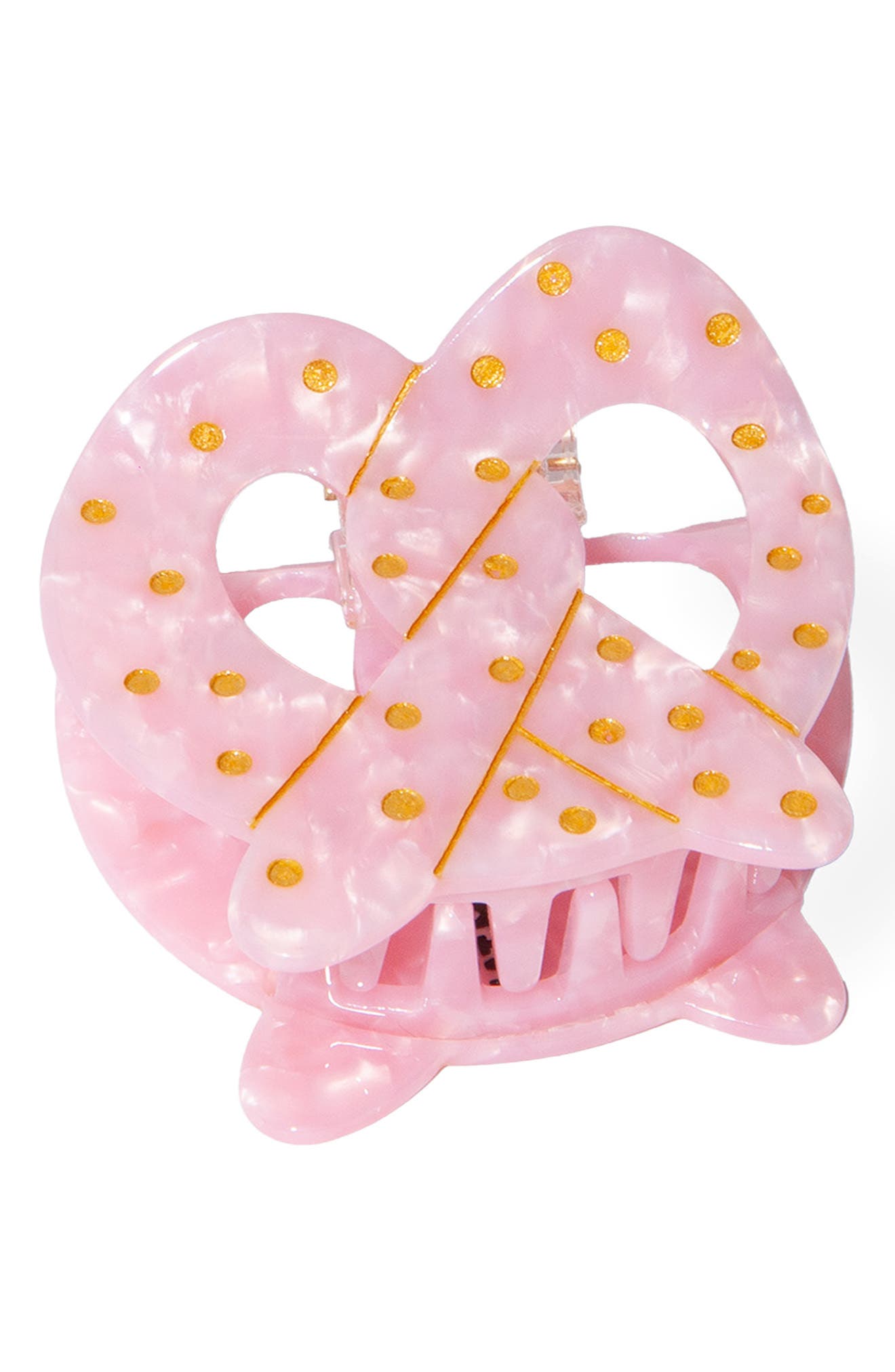 doiy Pretzel Claw Clip in Pink 