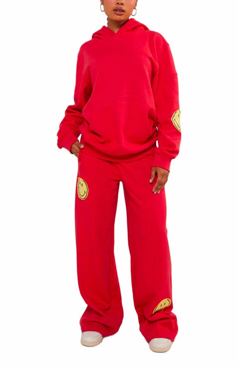 | Smiley Straight Leg Pants , Red , XX-Large , 6