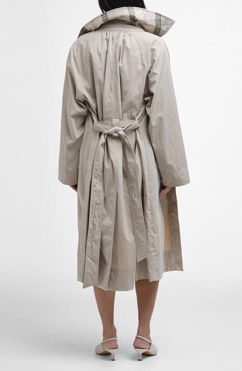 Barbour Garbo Showerproof Trench Coat, Alternate, color, Light Sand Rosemary