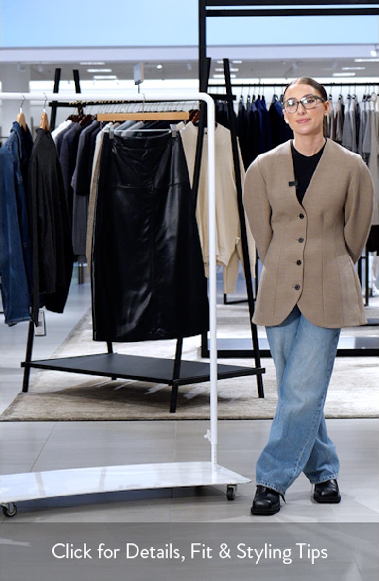 Miller Faux Leather Midi Skirt, sales video thumbnail