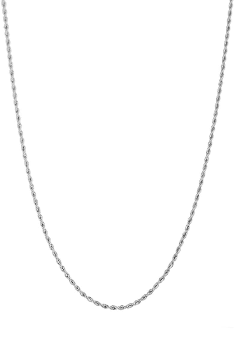 Calvi Rope Chain Necklace, Main, color, Silver