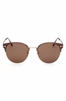 TOM FORD 61mm Round Sunglasses
