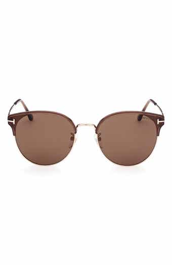 TOM FORD 61mm Round Sunglasses
