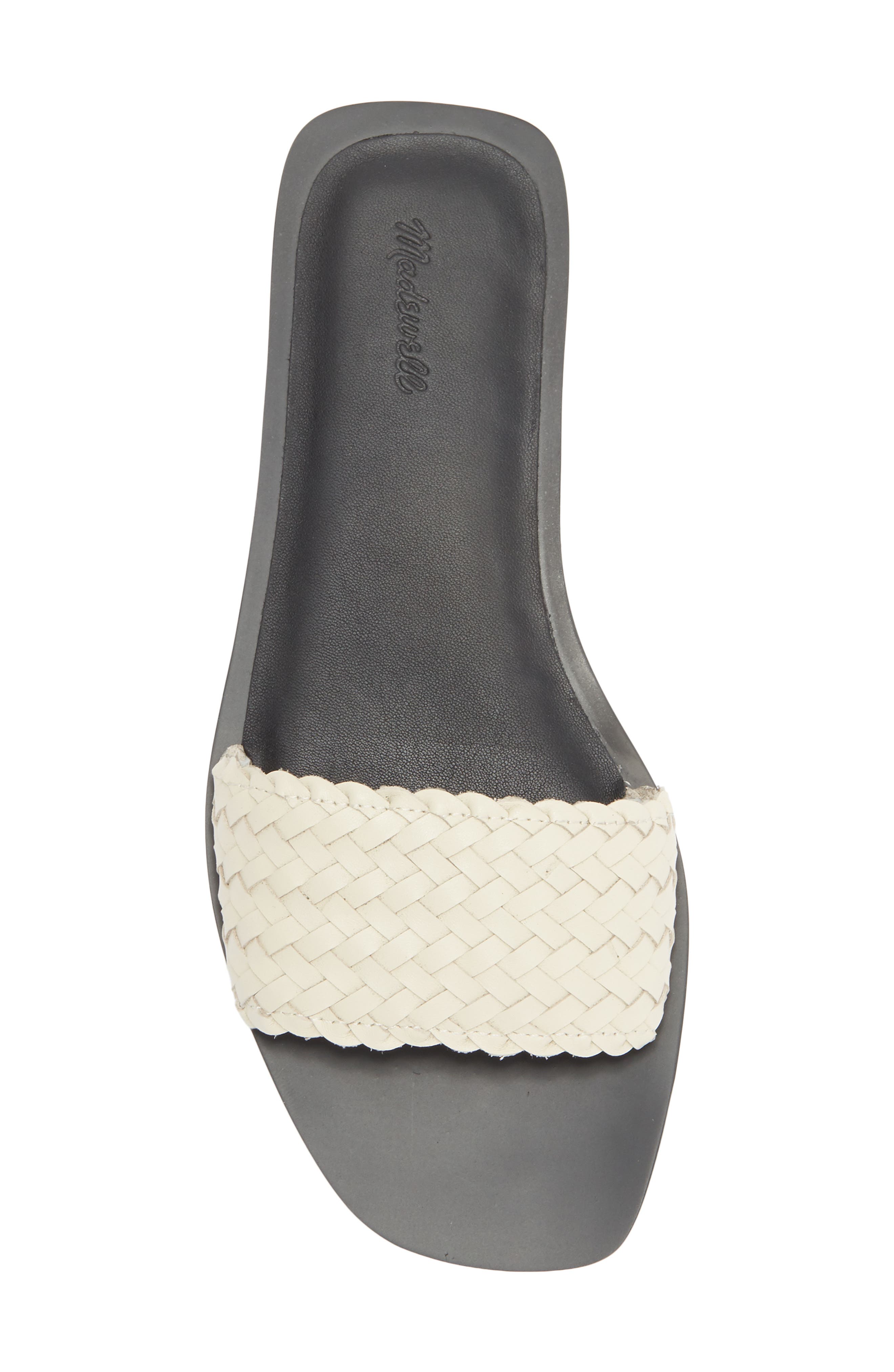 Madewell The Cora Woven Slide Sandal, Alternate, color, Alabaster