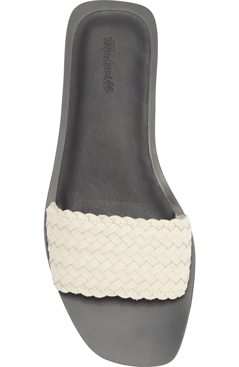 Madewell The Cora Woven Slide Sandal, Alternate, color, Alabaster