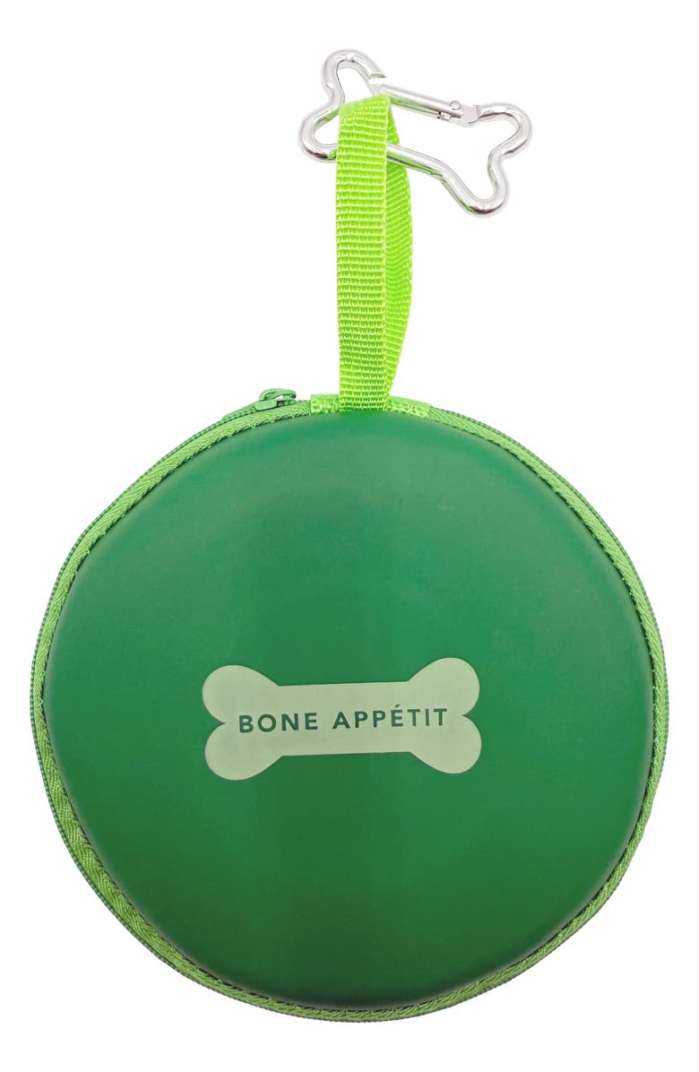 MYTAGALONGS Zipper Double Travel Bowl, Main, color, Green