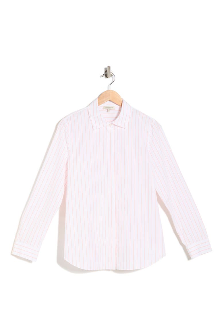 Hayward Stripe Cotton Button-Up Shirt, Alternate, color, PINK DUSK MULTI