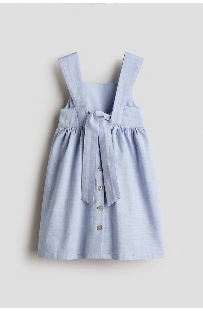 H&M Empire-line Cotton Dress, Alternate, color, Light Blue