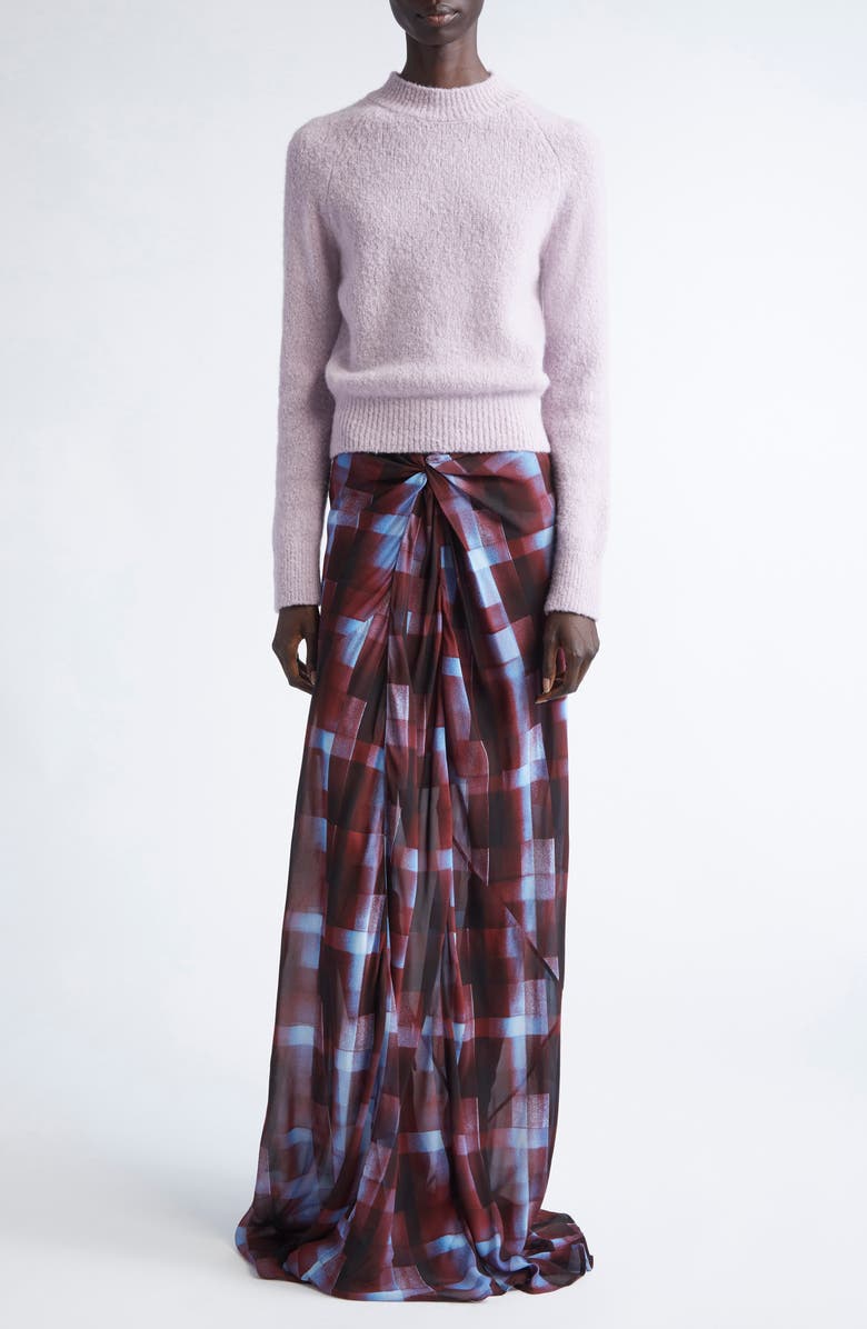 Dries Van Noten Texas Alpaca Blend Crewneck Sweater, Alternate, color, Lilac