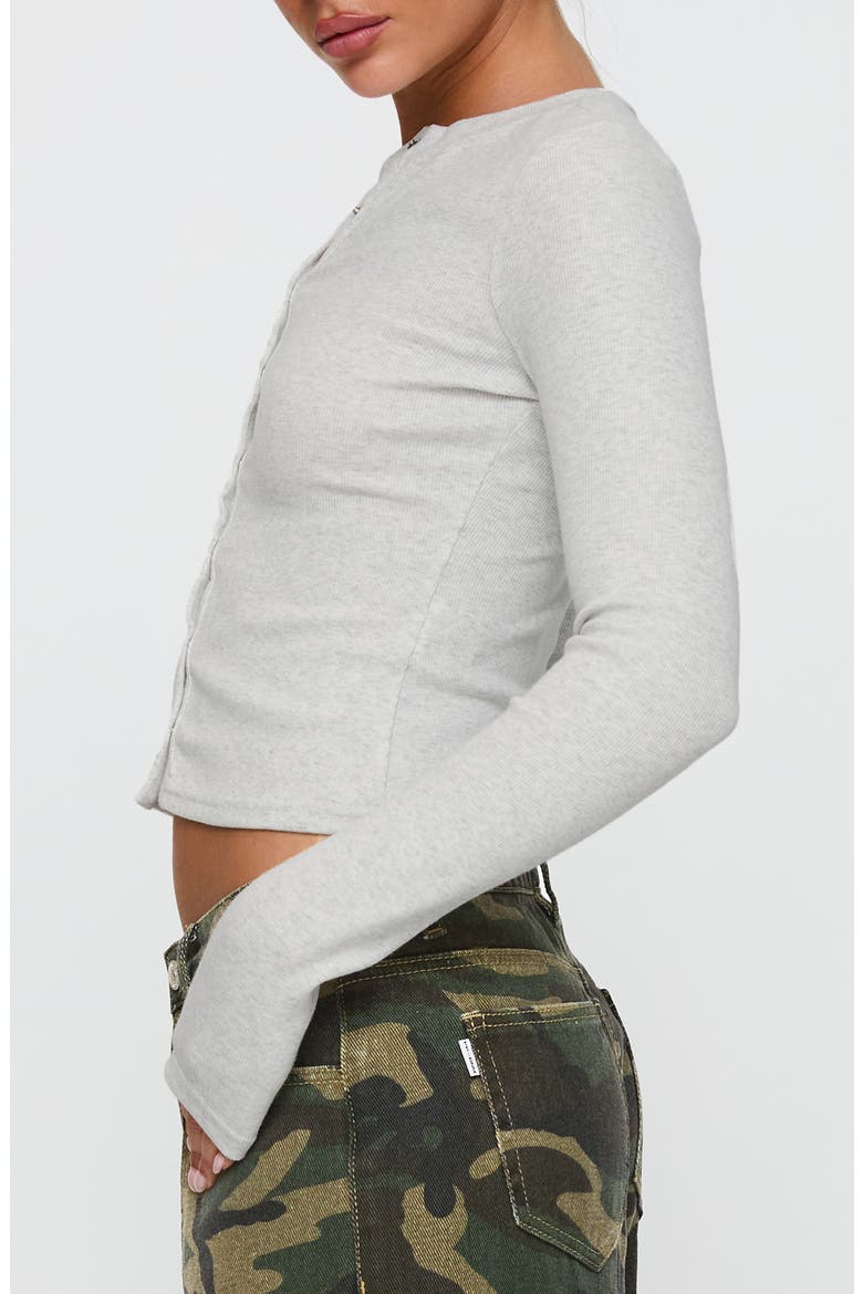 Sandra Dee Crop Rib Top, Alternate, color, GREY