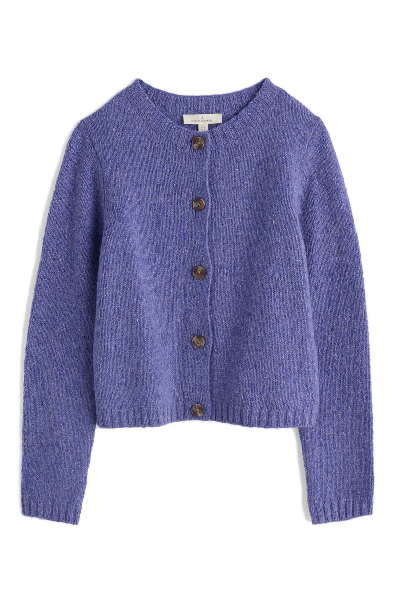 Dawson Pick Merino Wool Blend Cardigan, Alternate, color, KNIT MELANGE BILBERRY