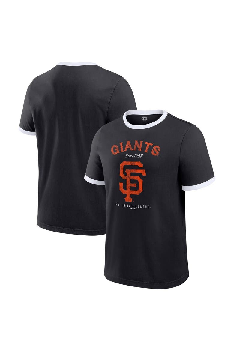 Men's Darius Rucker Collection by Fanatics  Black San Francisco Giants Washed Ringer T-Shirt, Main, color, Black