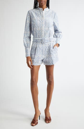 Hobbes Embroidered Cotton Eyelet Shorts