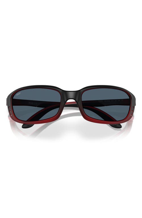 Costa Del Mar 59mm Wraparound Sunglasses In Red Sky/gray 580p