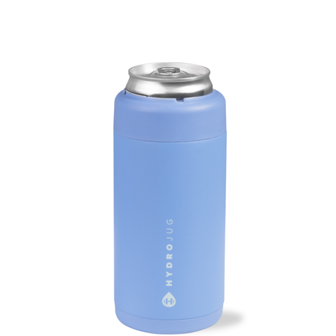 Slim Can Cooler 12oz, Insulated Stainless Steel Cup with Screw-Top Ring & Non-Slip Rubber Base