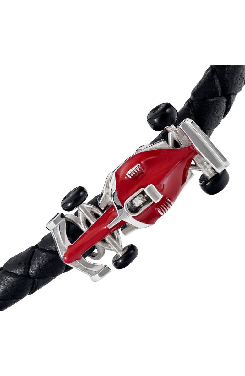 Jan Leslie Braided Sterling Silver Cuff Bracelet, Alternate, color, Black