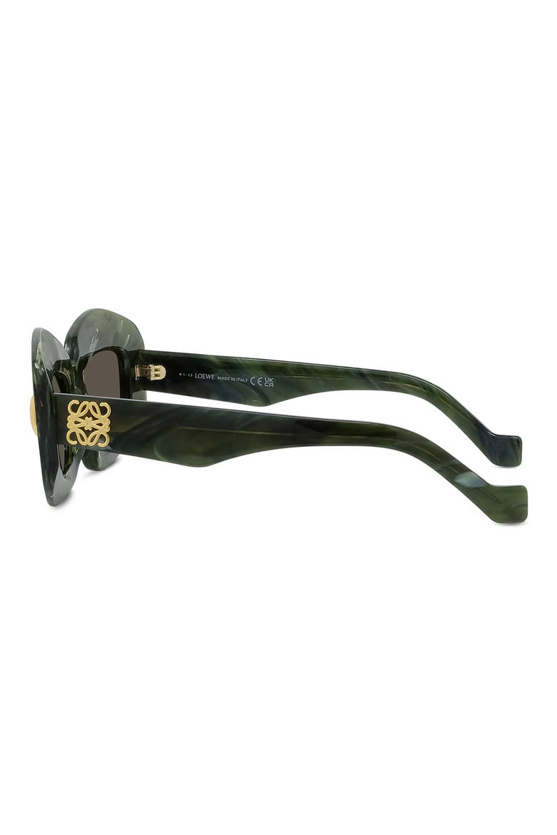 Silver Screen 49mm Rectangular Sunglasses, Alternate, color, SHINY GREEN MARBLE