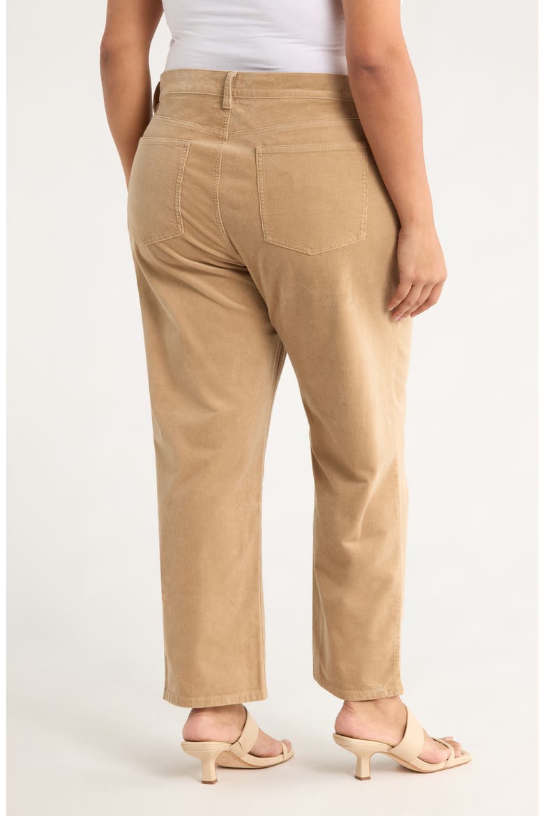 High Waist Ankle Straight Leg Jeans, Alternate, color, BISCUIT