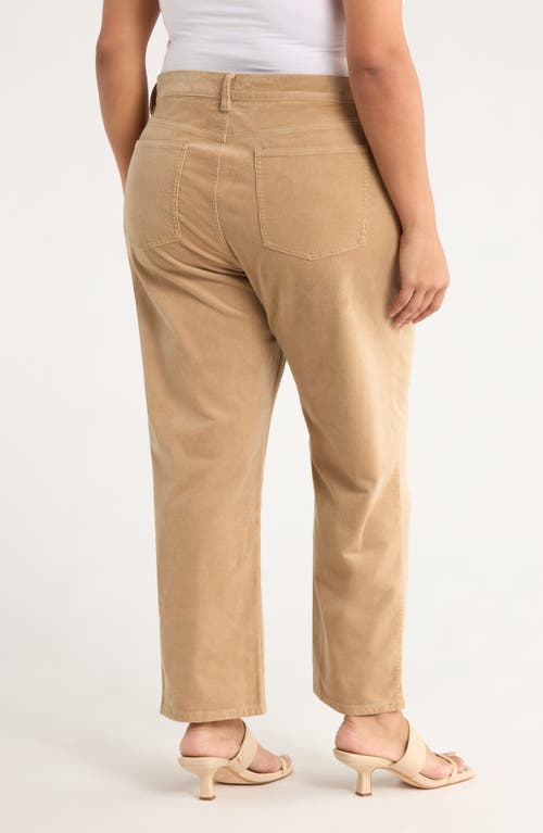 Eileen Fisher High Waist Ankle Straight Leg Jeans In Brown