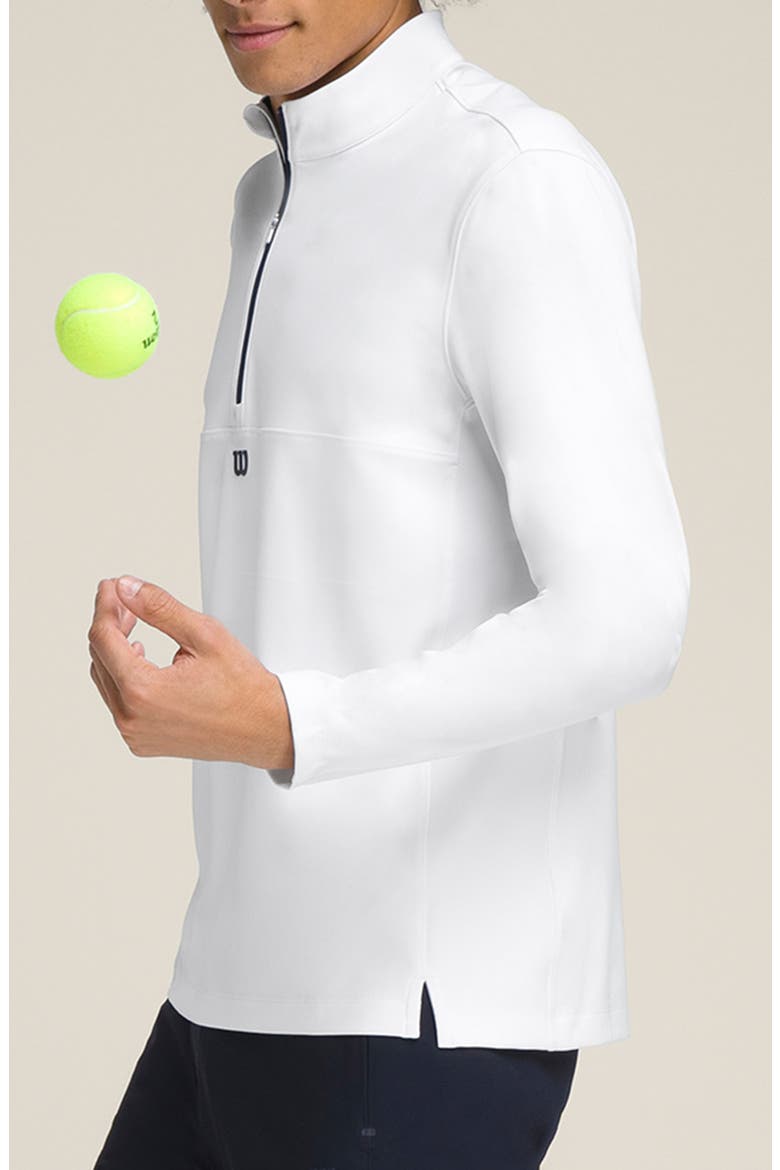 Elevate Performance Half Zip Pullover, Alternate, color, BRIGHT WHITE