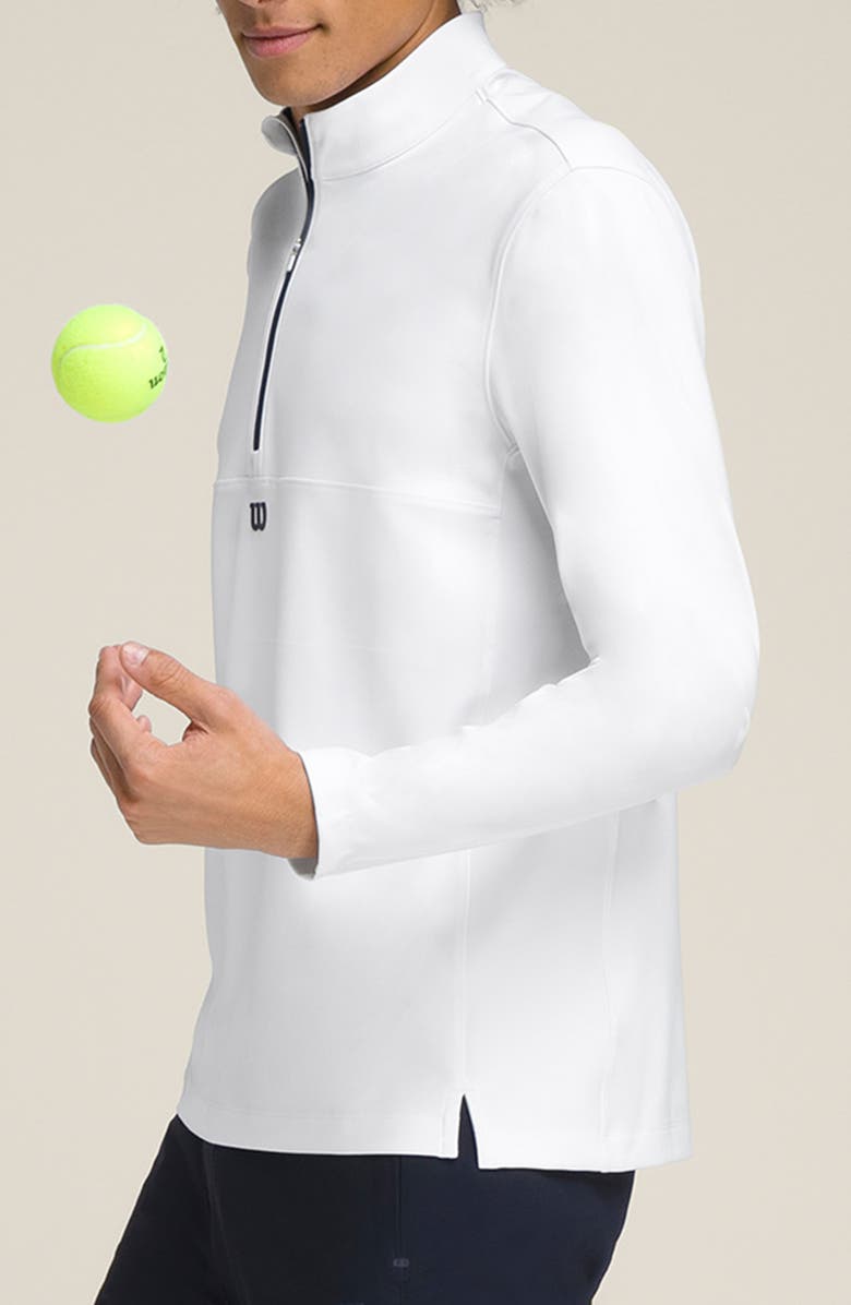 WILSON Elevate Performance Half Zip Pullover, Alternate, color, Bright White