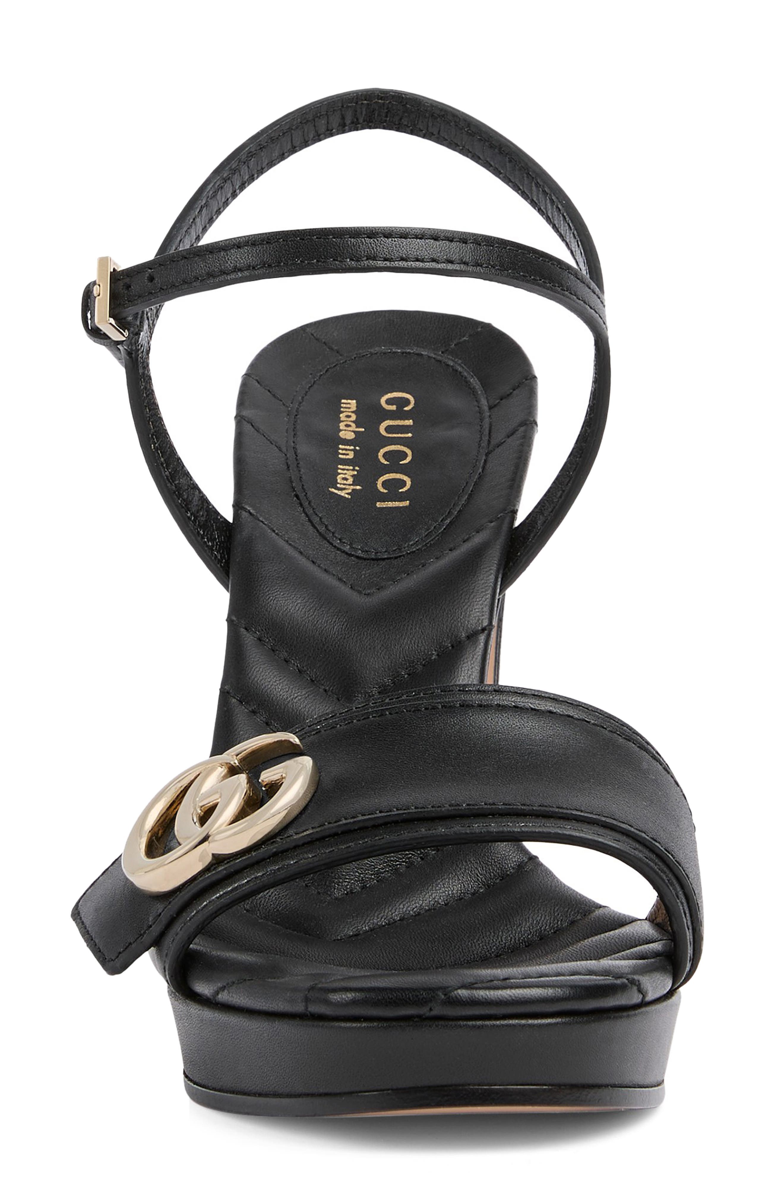 Gucci GG Platform Sandal, Alternate, color, Black