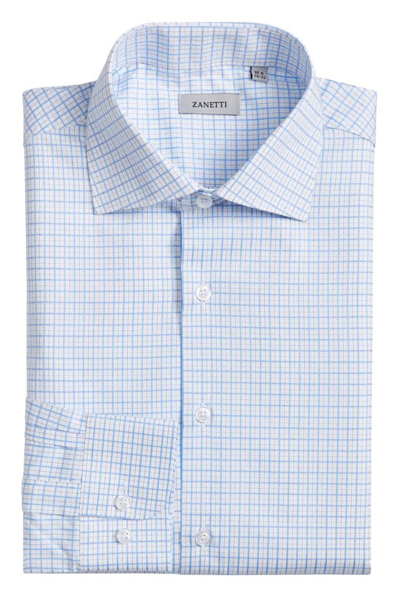 Plaid Dress Shirt, Alternate, color, LIGHT BLUE