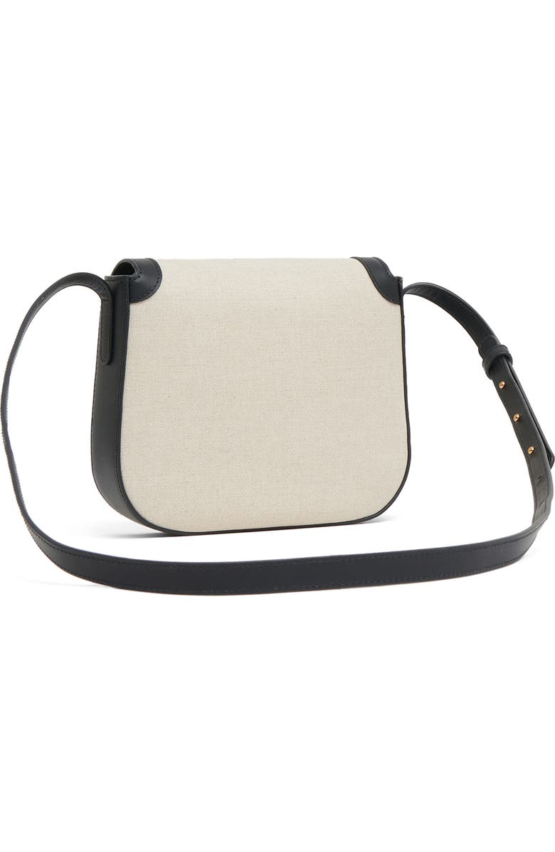 Mansur Gavriel Mini Classic Saddle Crossbody Bag, Alternate, color, Natural / Black