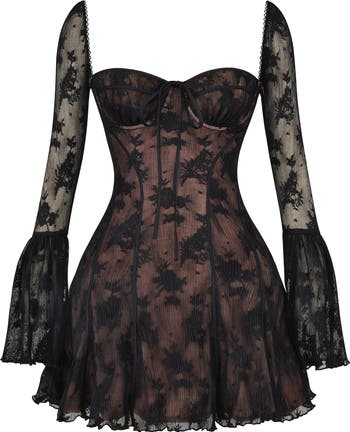 HOUSE OF CB Analissa Long Sleeve Lace Minidress | Nordstrom HOUSE OF CB Analissa Long Sleeve Lace Minidress | Nordstrom
