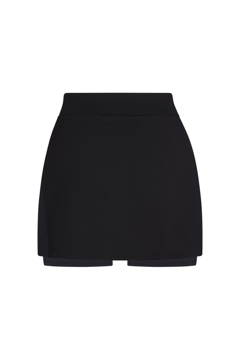 Side Split Skirt, Alternate, color, Black-Black