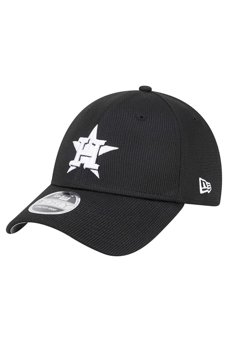 Men's New Era Black Houston Astros Pivot 9FORTY Adjustable Hat, Main, color, Black